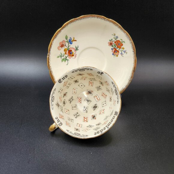 Alfred Meakin Tea Cup And Saucer " The Cup Of Knowledge " Royal Marigold 1920's - Picture 3 of 11